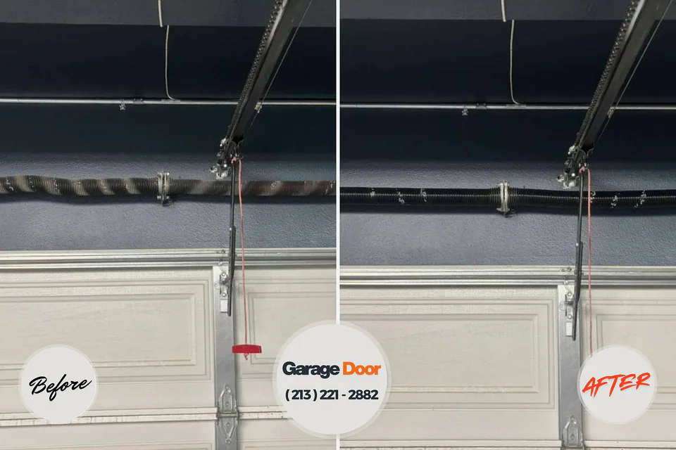 Before and after: garage door repair Sunbury, PA